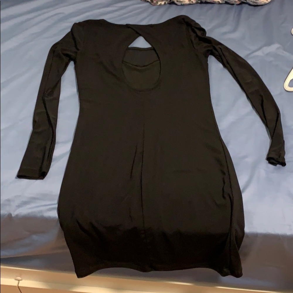 BLACK BODYCON DRESS - Picture 2 of 2